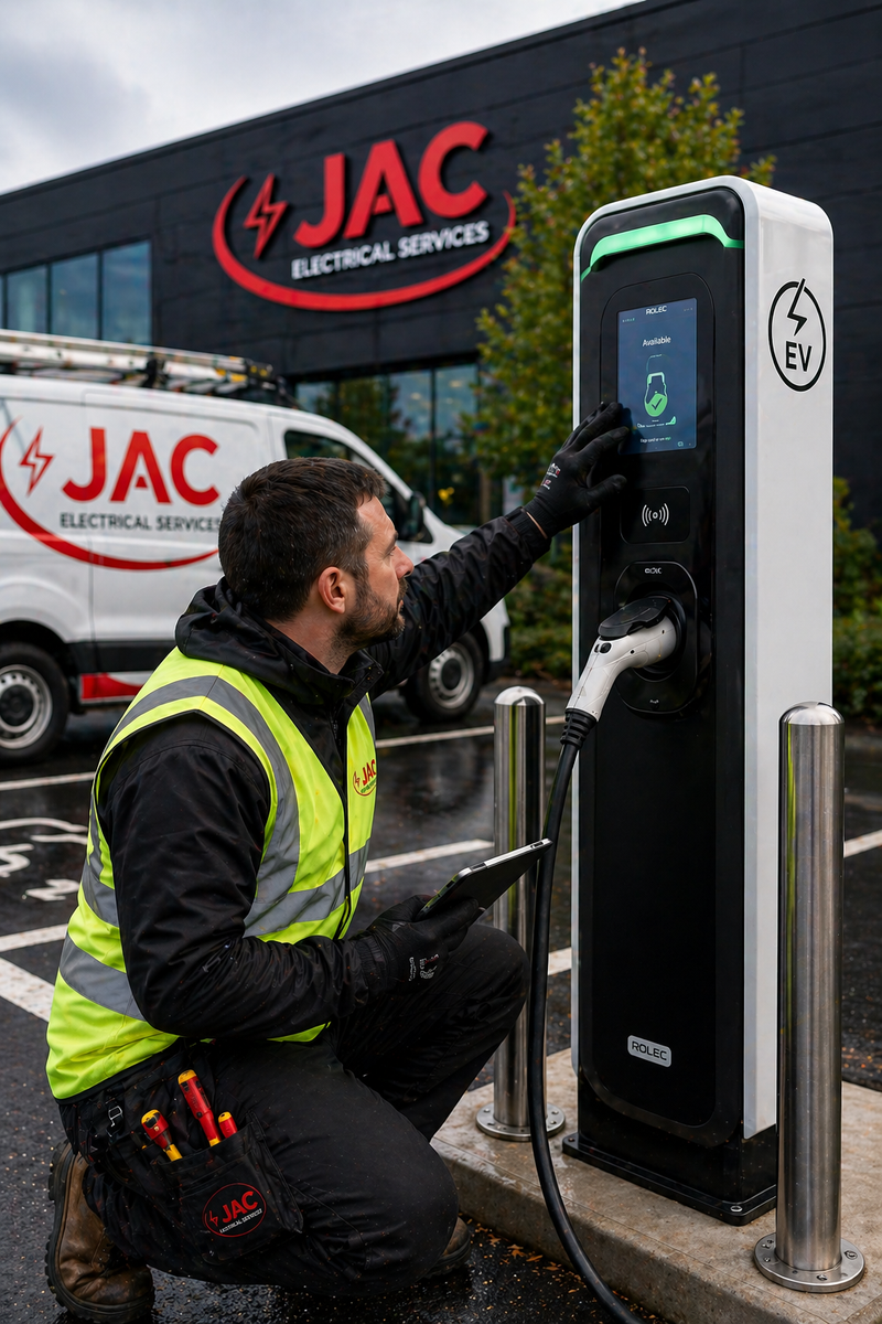 JAC Electrical Services engineer supporting commercial electrical maintenance and catering equipment clients